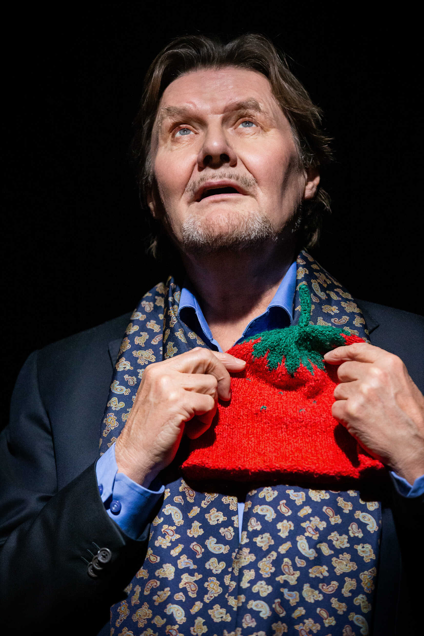En tillfällig ensemble sätter upp Kung Lear, urpremiär 19 februari 2022 på Soppteatern, Kulturhuset Stadsteatern. På bild Johan Rabaeus.