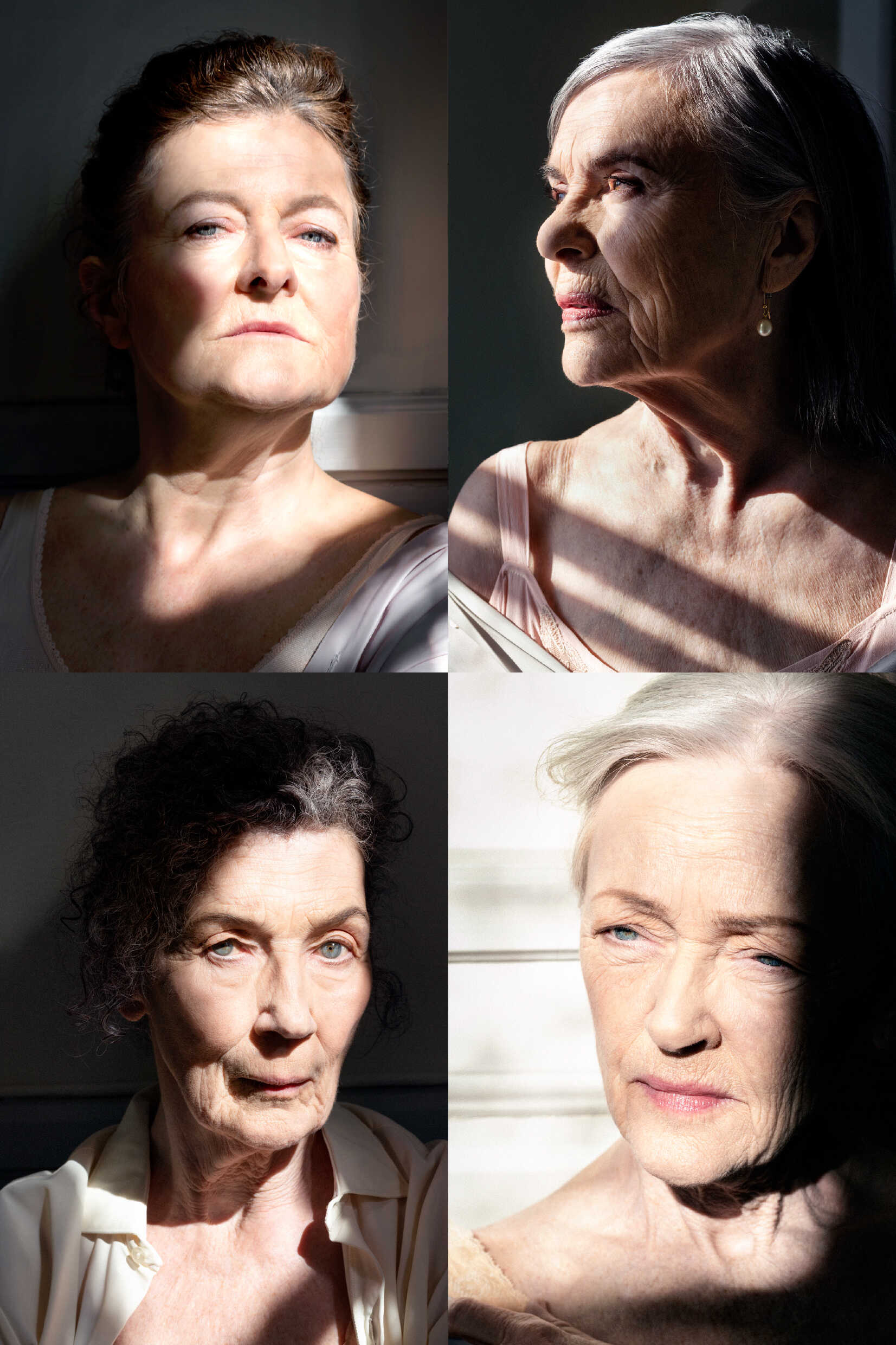 Monica Stenbeck, Eva Millberg, Eva Ahlberg och Chatarina Larsson i Undkom ensam / Tänk om om bara.  Skandinavienpremiär 2 september på Stora scenen