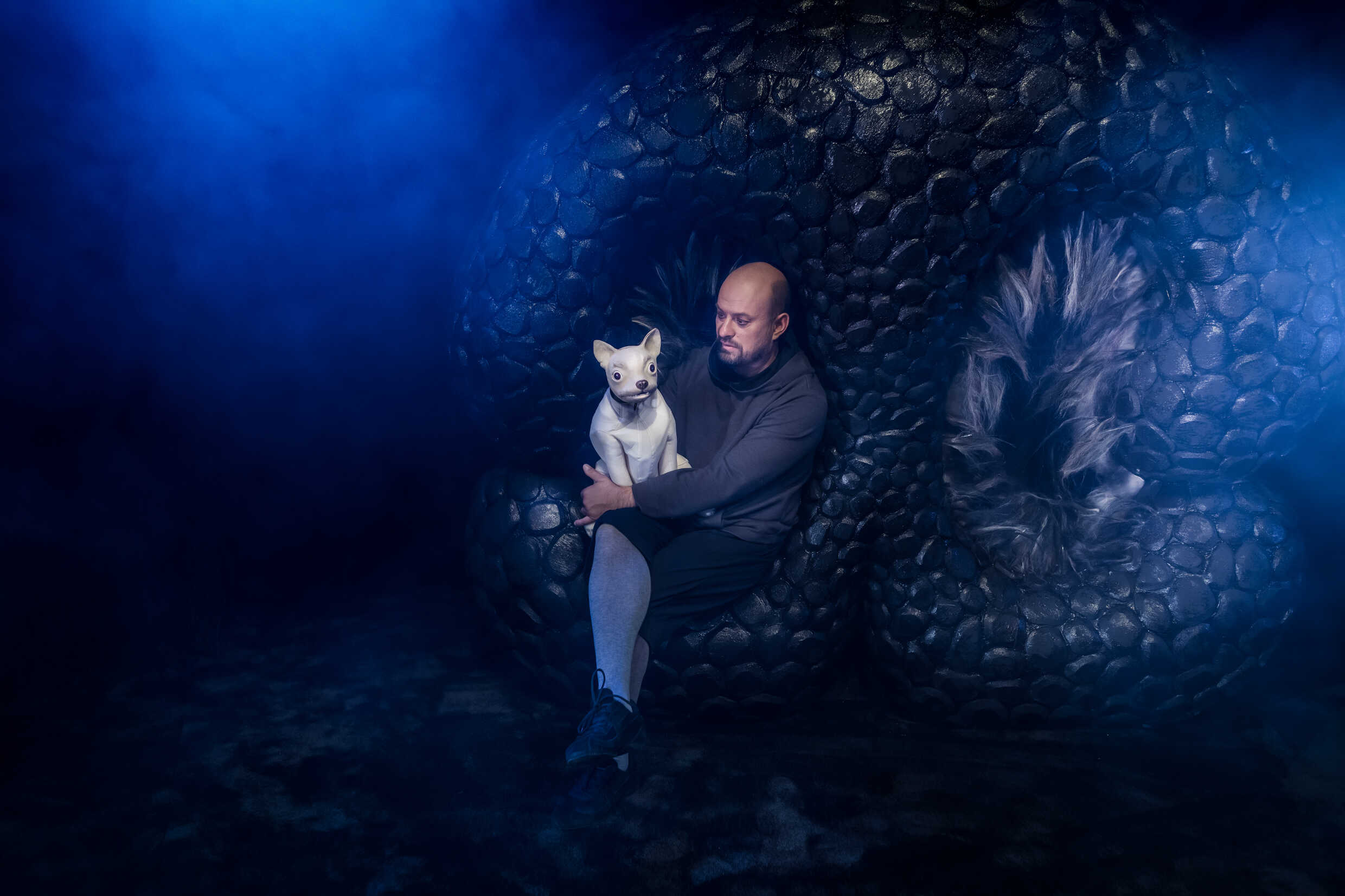 Magnus Erenius i Husdjursföreställningen, urpremiär 8 oktober på Marionetteatern, Kulturhuset Stadsteatern.