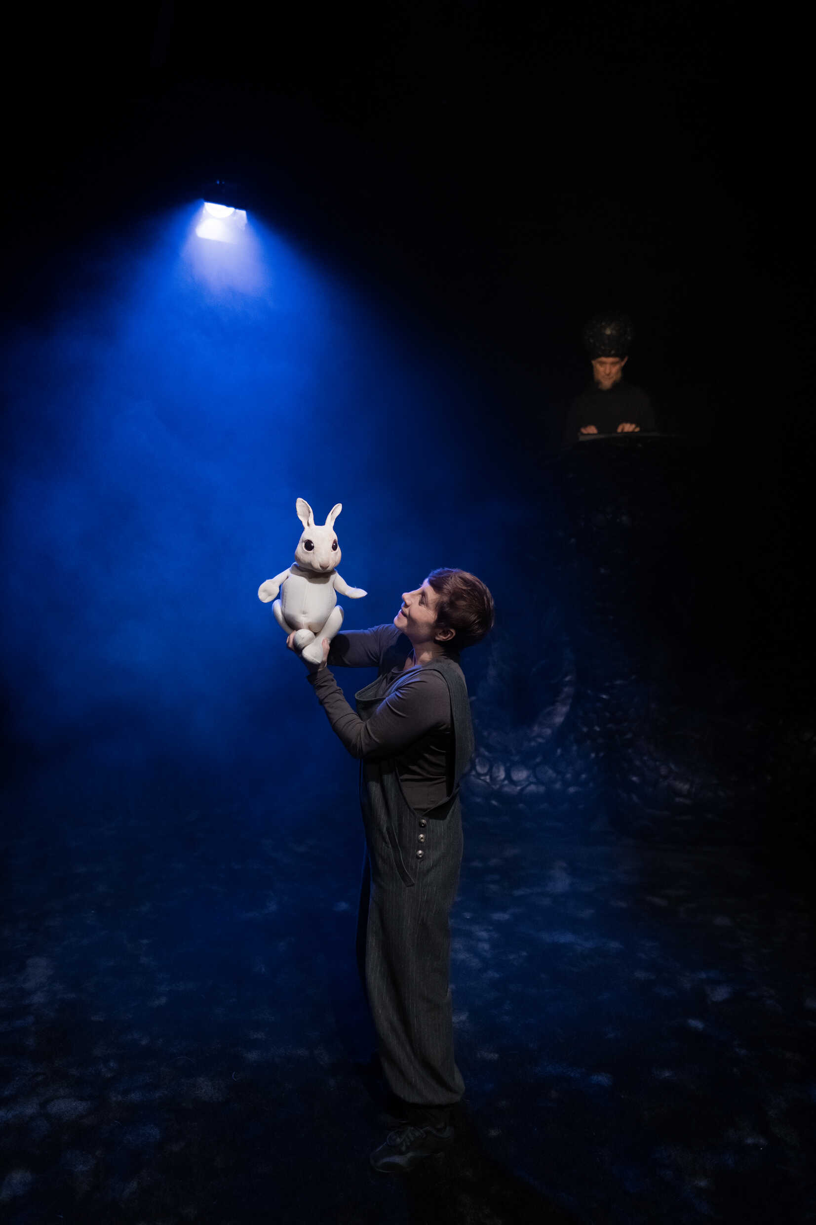 Ida Steén  och Mikael Svanevik i Husdjursföreställningen, urpremiär 8 oktober på Marionetteatern, Kulturhuset Stadsteatern.