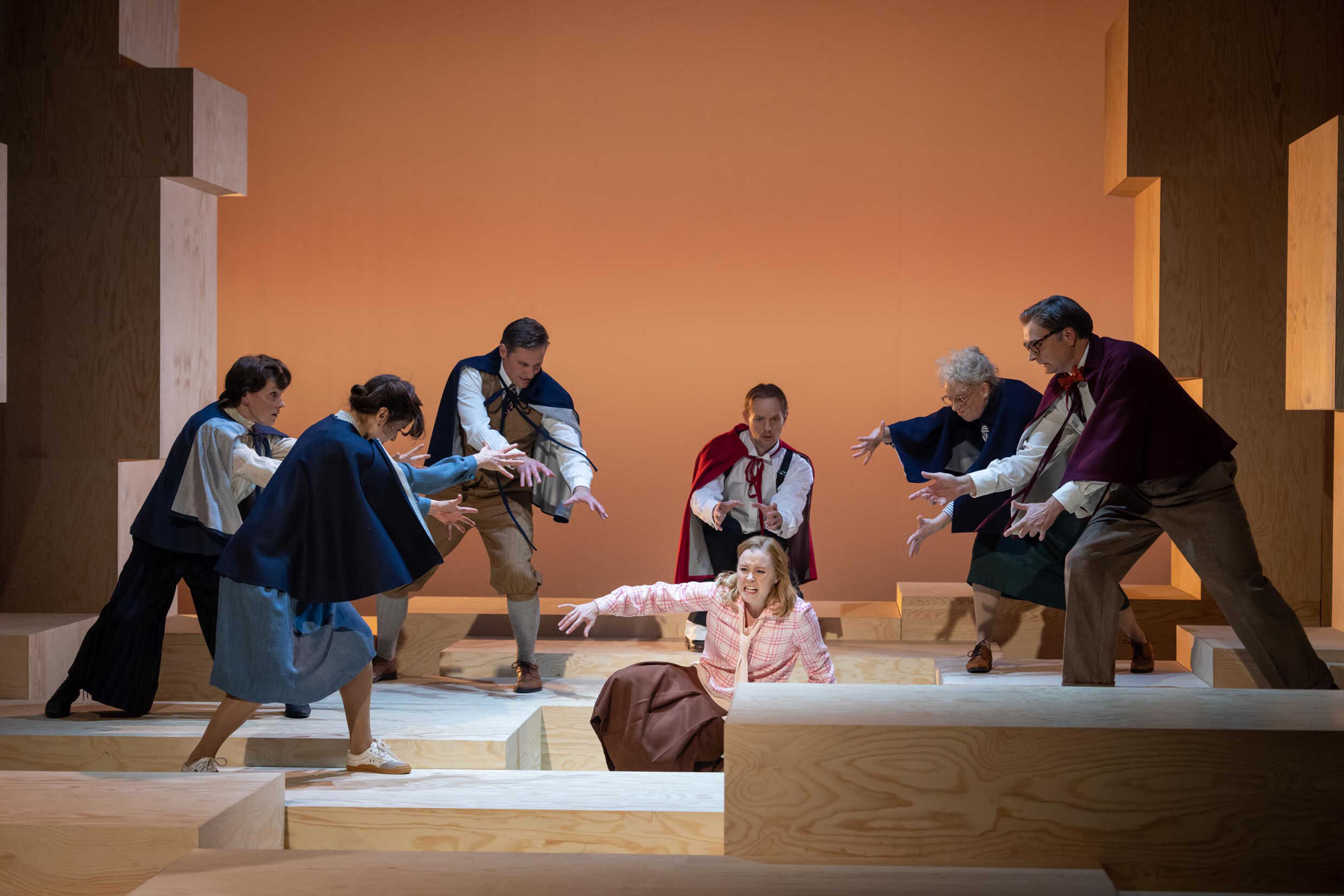 Ensemblen i Bara Astrid, urpremiär 26 november på Klarascenen, Kulturhuset Stadsteatern.