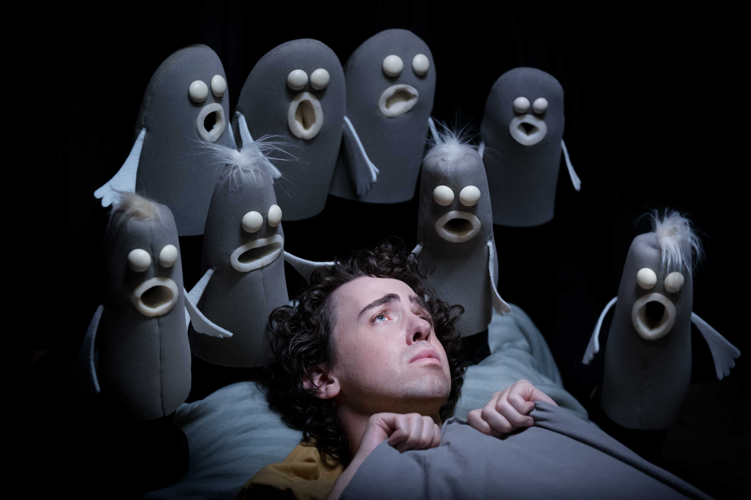 Ejke Blomberg i familjeföreställningen Större än allt. Premiär 15 september på Marionetteatern, Kulturhuset Stadsteatern.