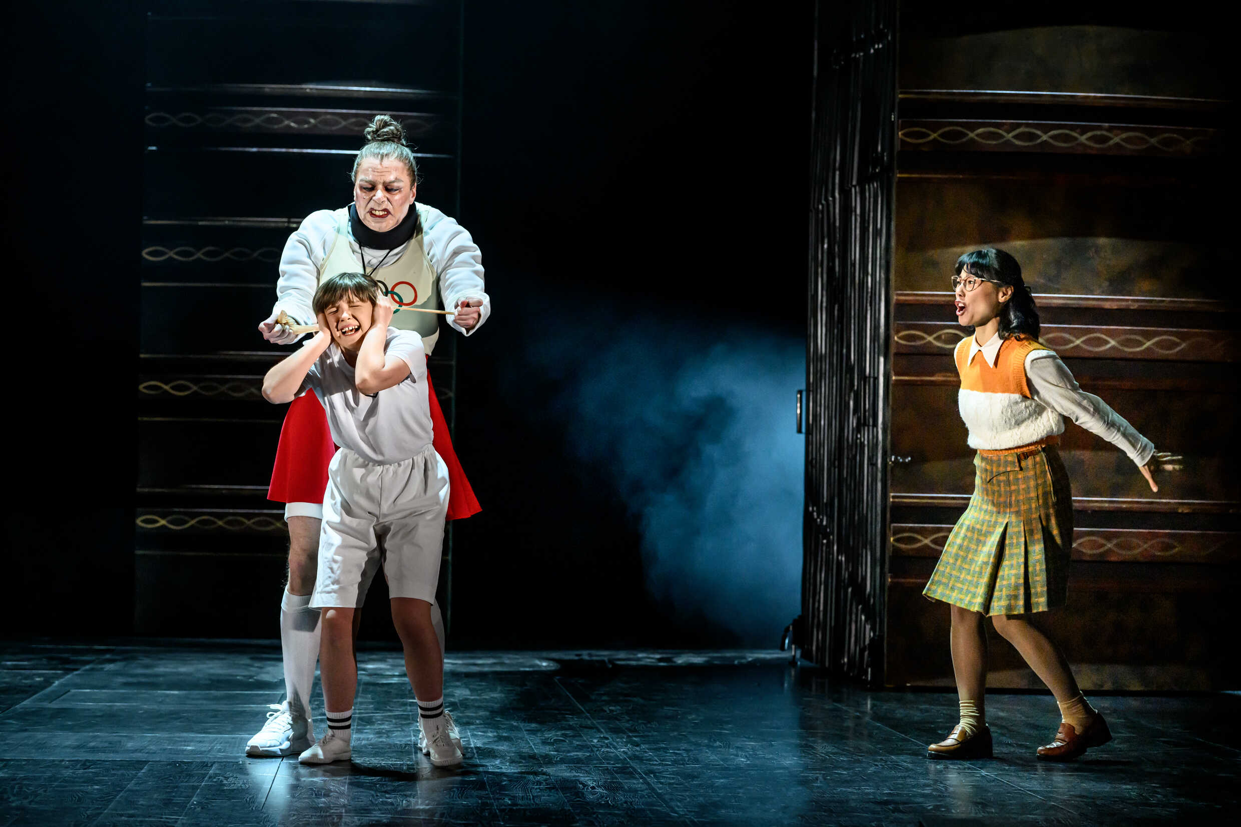 Robert Fux, Josefine Hagenfeldt Eek och Lisette T Pagler i Matilda The Musical, premiär 1 december på Stora scenen, Kulturhuset Stadsteatern.