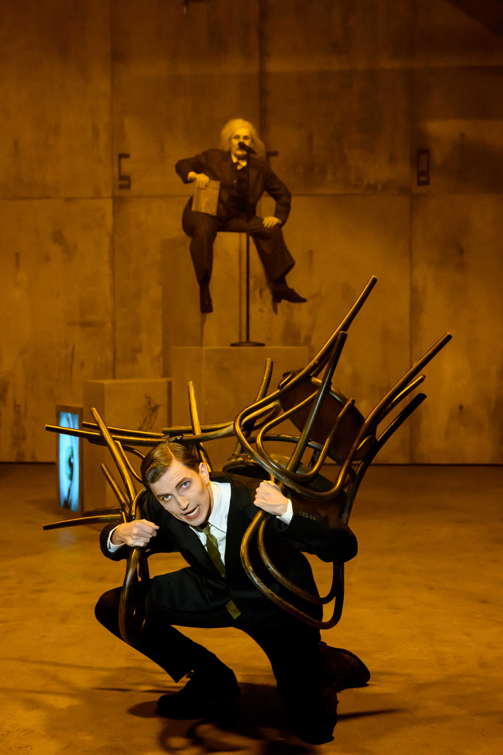 Fabian Hedlund och Kajsa Reingardt i Processen. Premiär 8 december på Lilla scenen, Kulturhuset Stadsteatern