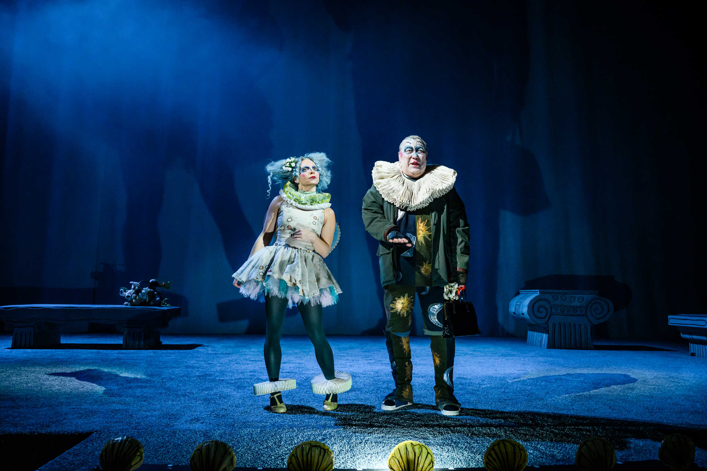 Sofia Papadimitriou Ledarp och Leif Andrée i En midsommarnattsdröm. Premiär 19 april på Stora scenen, Kulturhuset Stadsteatern.