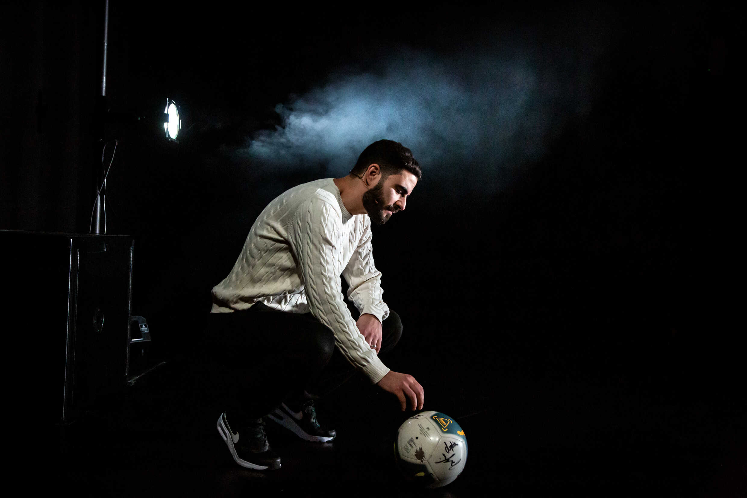Mustafa Zatara i Vem var min pappa. Premiär 22 februari på Kulturhuset Stadsteatern i Husby.