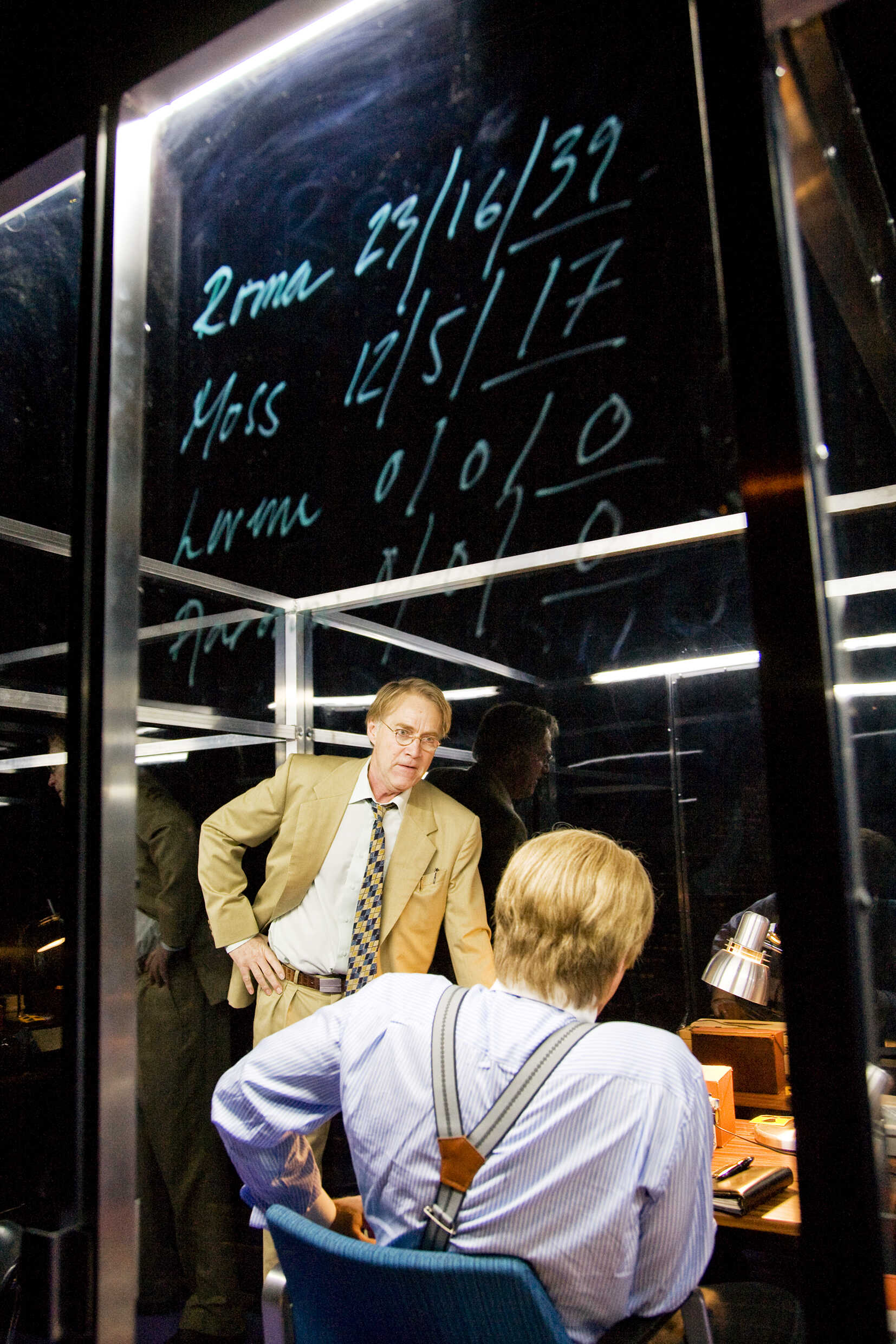 Niklas Falk och Lars Göran Persson i Glengarry Glen Ross av David Mamet. Sverigepremiär 28 november