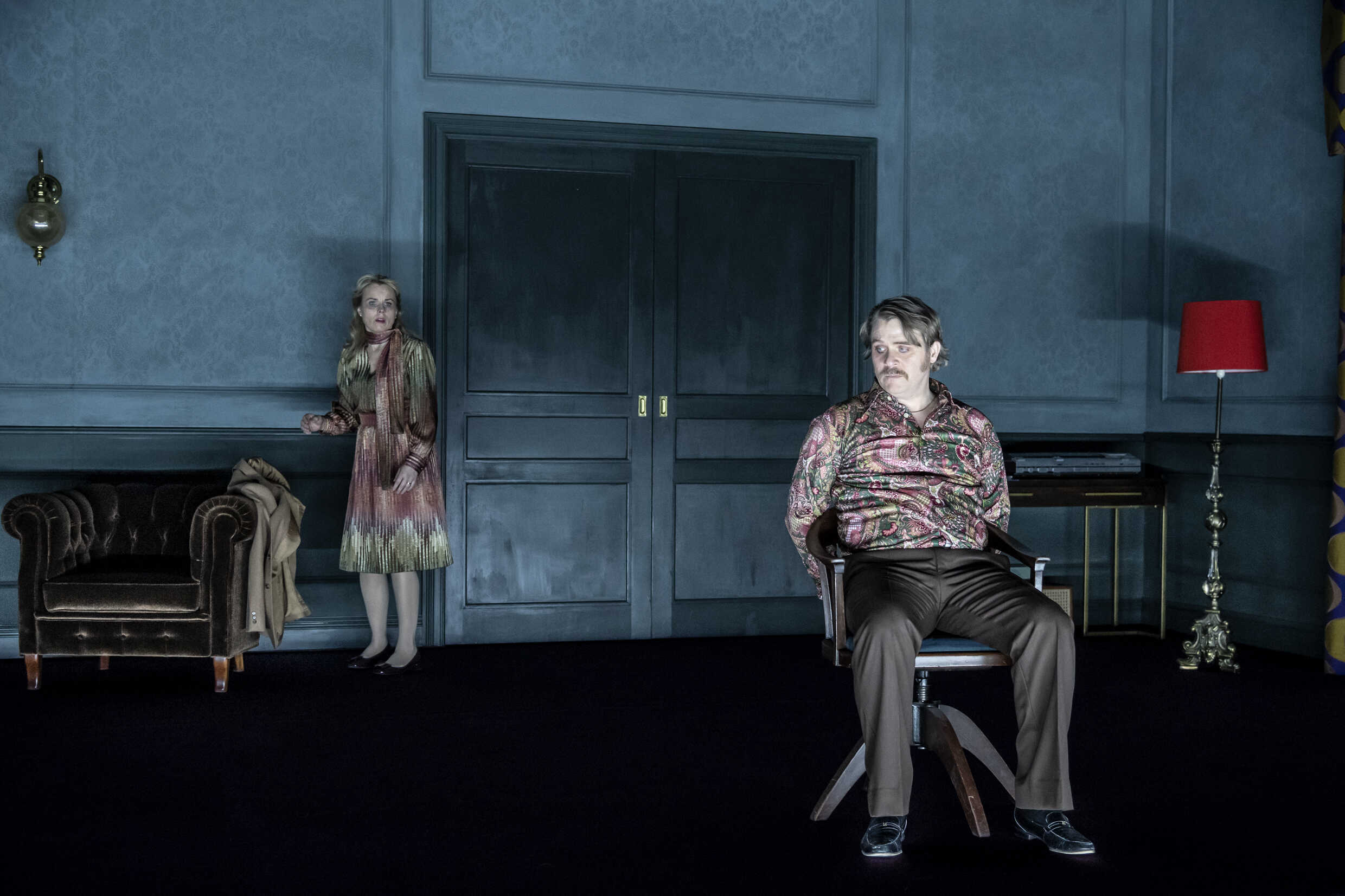 Helena af Sandeberg och Henrik Norlén i Gasljus. Premiär på Lilla scenen 7 maj 2021.