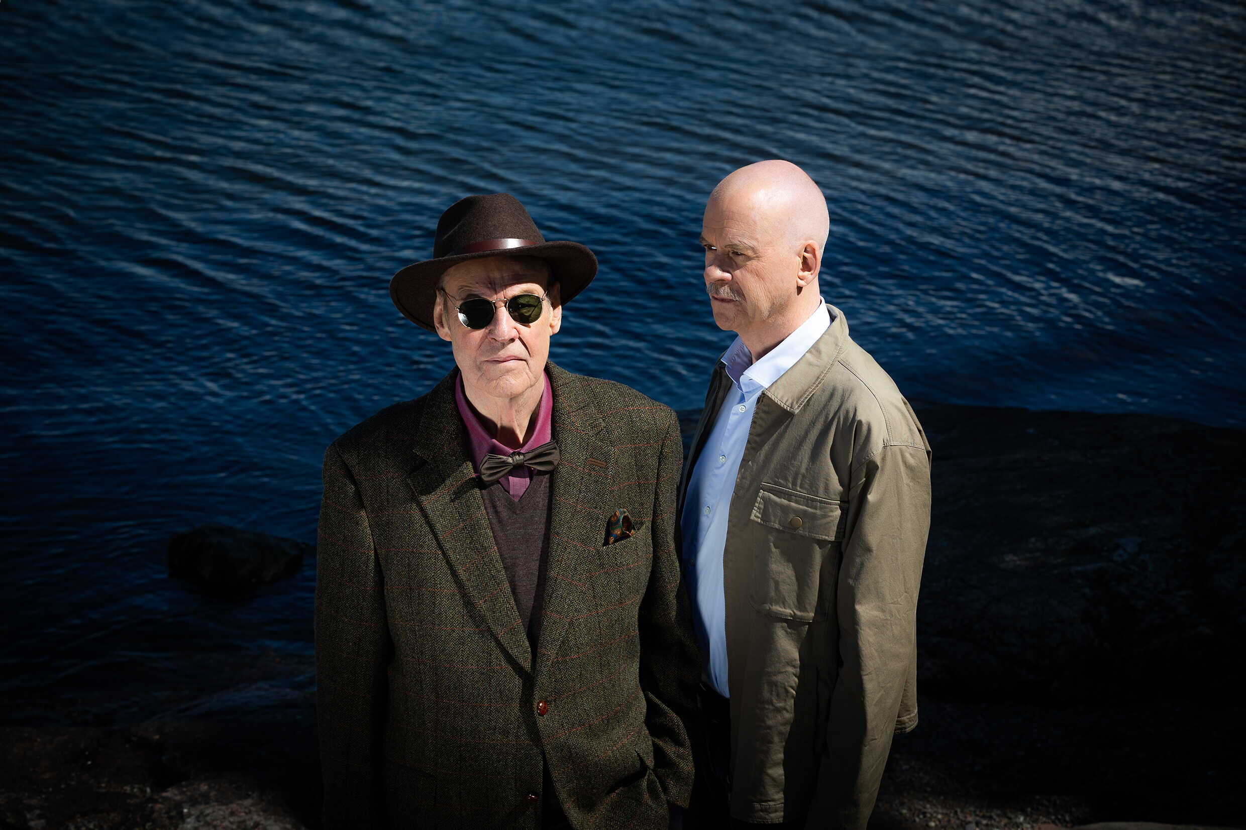 Korten på bordet, urpremiär 10 september 2021 på Soppteatern. På bild Sten Ljunggren och Christer Fant