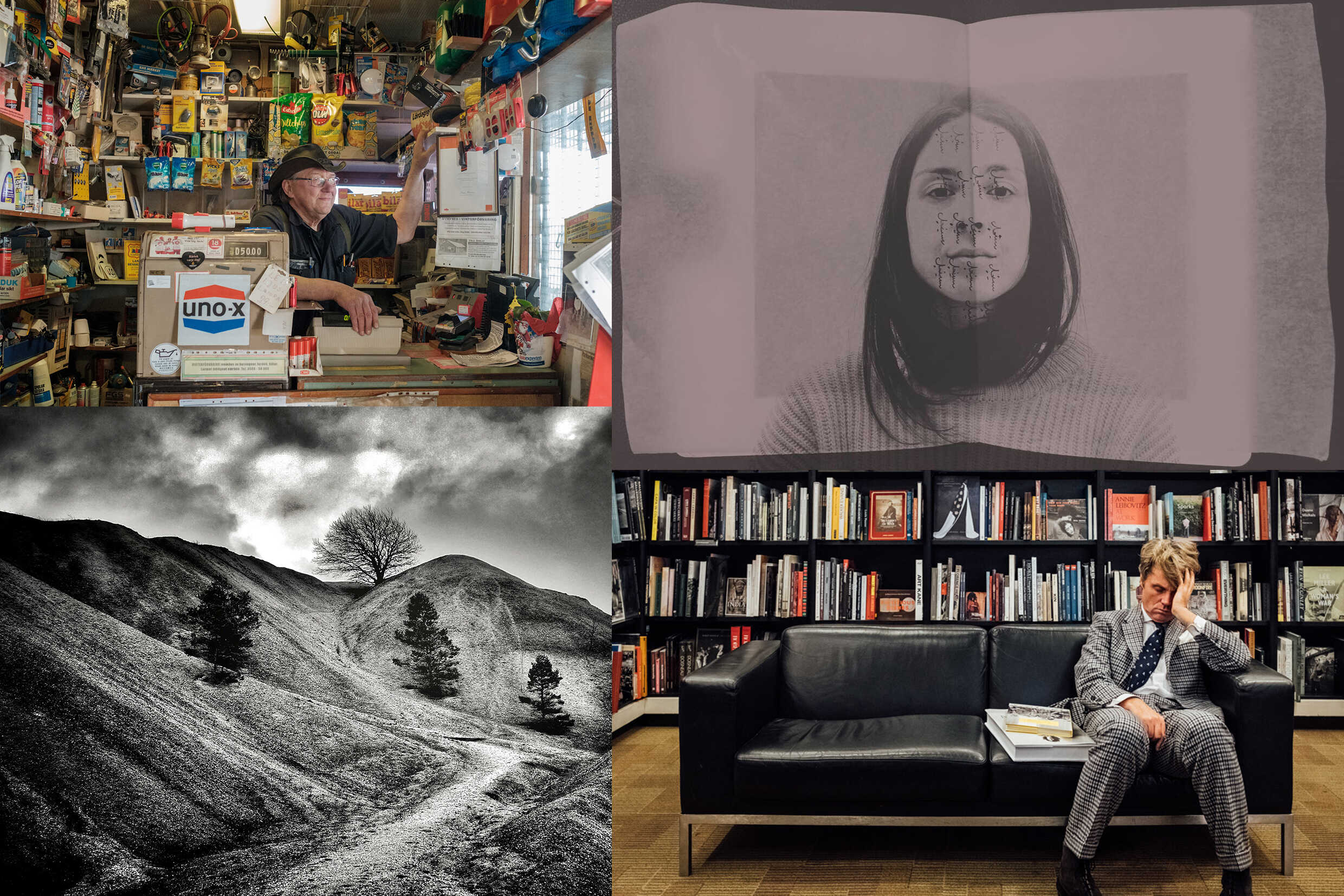 Fria fotografers filial 2021. Foto övre raden från vänster: Lena Weilandt och Rana Kadry, nedre raden från vänster: Lars Sander och Maxi Pagliero