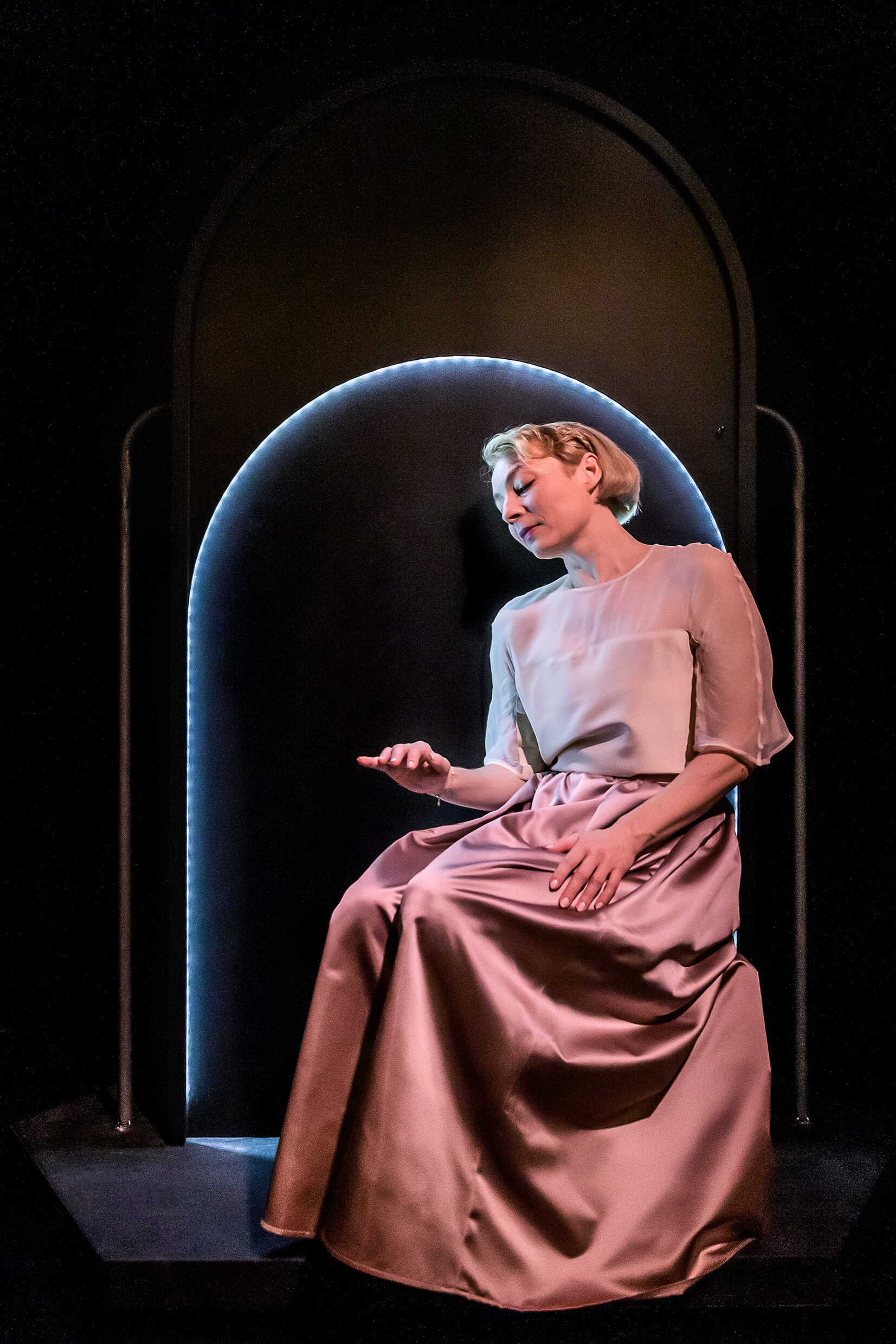 Jenny Lind, urpremiär 11 januari 2022 på Soppteatern, Kulturhuset Stadsteatern. På bild Sara Jangfeldt.